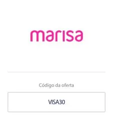 30% OFF em todo o site da Marisa acima de 100,00