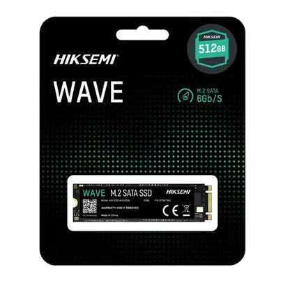 SSD Hiksemi Wave(N), 512GB, M.2 2280, Leitura 560MBs e Gravação 500MBs, HS-SSD-WAVE(N) 512G