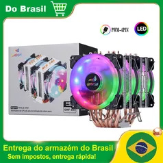 [DO BRASIL] (MOEDAS 5,48) CPU Cooler 150w TPD 3 Fans RGB Intel e AMD