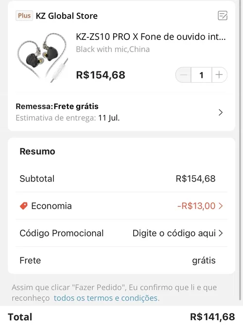 Imagem na descrição da promoção