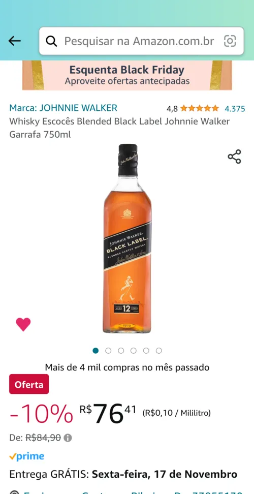 Imagem na descrição da promoção