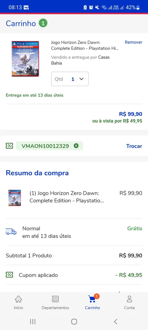 Imagem na descrição da promoção