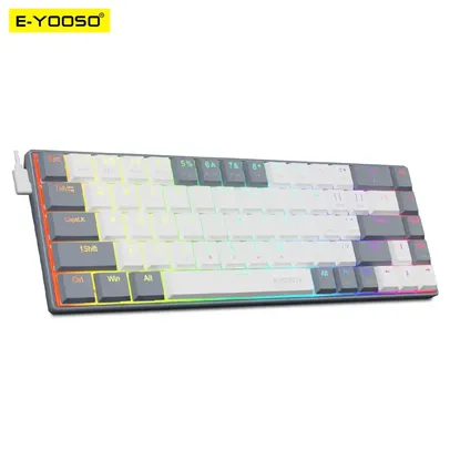 Teclado Mecânico Low E-yooso A68 ABNT no Brasil