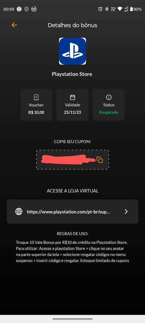 Imagem na descrição da promoção