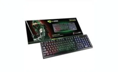 Teclado Semi Mecânico DL Games Invader, LED, ABNT2