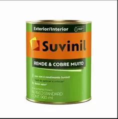 Tinta Acrílica Rende e Cobre Muito Branco Fosco 900ml - Suvinil