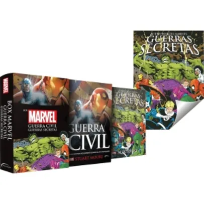 Box - Marvel: Guerra Civil e Guerras Secretas (Edição Slim) + Pôster - R$ 19,90