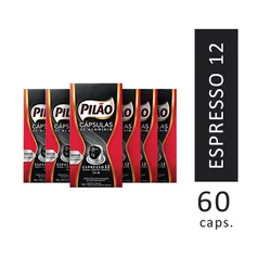 Kit 60 Cápsulas Café Pilão Espresso 12