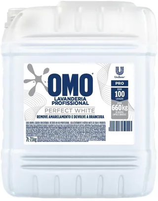 Sabão Líquido Omo Concentrado Lavanderia Profissional Perfect White Pro Galão 7L