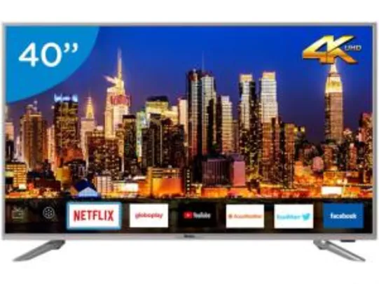 Smart TV LED 40" Philco PTV40G50sNS Ultra HD 4k | R$1.182
