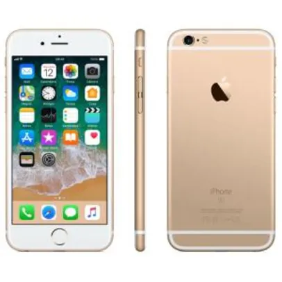iPhone 6s Apple com 3D Touch, iOS 11, Sensor Touch ID, Câmera iSight 12MP, Wi-Fi, 4G, GPS, Bluetooth e NFC, 32GB | R$1.583