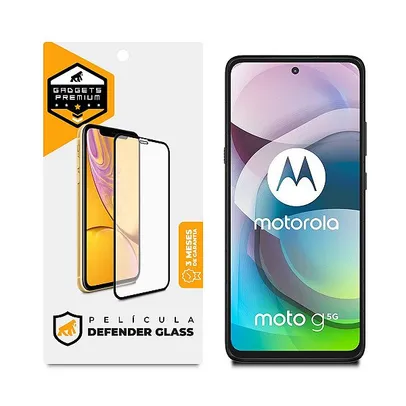 Película para Motorola Moto G 5G , Moto One 5G Ace - Defender Glass Preta - Gshield