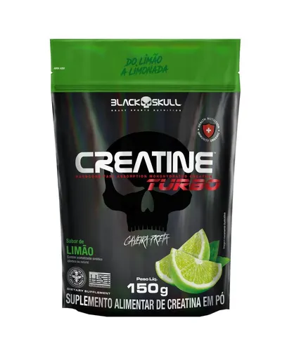 Foto do produto Creatina Creatine Turbo Refil 150g - Limão - Black Skull