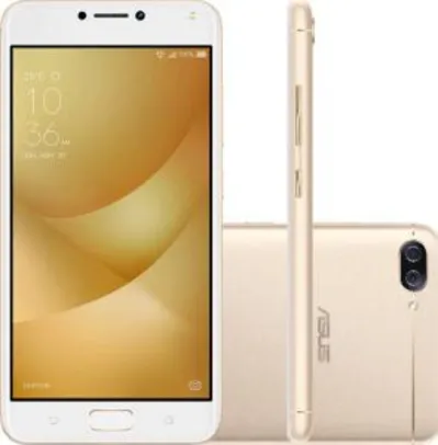 Smartphone Asus Zenfone 4 Max Dual Chip Android 7 Tela 5.5" Snapdragon 32GB 4G Câmera Dual Traseira 13MP + 5MP Frontal 8MP - Dourado