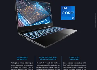 Notebook AVELL A70 MOB - i7 11800H - 8 GB - RTX 3050 - 120 HZ | R$7.999