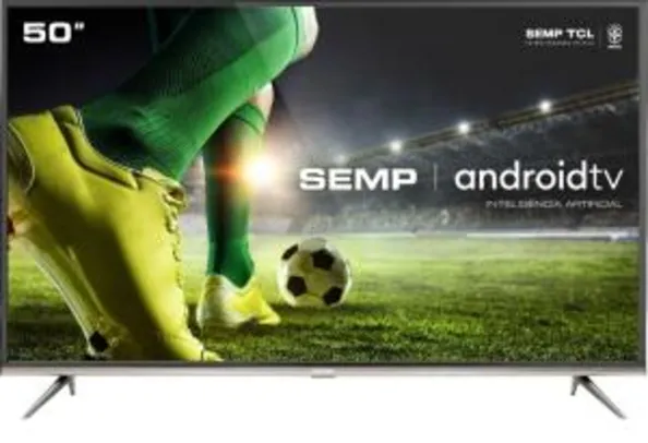 [Com AME R$1945] Smart TV Led 50" Semp SK8300 4K HDR Android