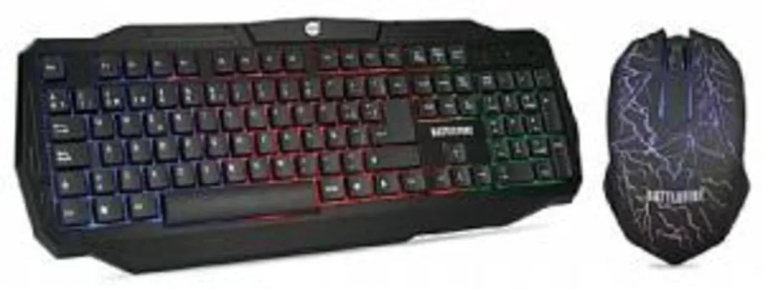 Combo Mouse e Teclado Battlefire Preto - Dazz - R$49