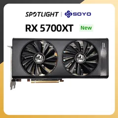 SOYO-RX 5700XT Placa gráfica, Placa de vídeo, Suporta Desktop CPU, GPU, GDDR6, 256Bit