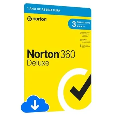 Norton 360 Deluxe 25GB para 3 Dispositivos, 12 meses