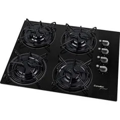 [EFACIL] Fogão Cooktop 4 Bocas Gourmet Elétrico Vidro Temperado Preto Bivolt Esmaltec - Cooktop POR R$381