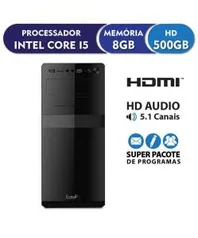 [AME] Computador Desktop Intel Core i5 8gb Hd 500gb Hdmi Fullhd EasyPC Standard - R$705 (ou R$620 com Ame)