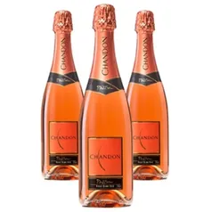 Kit 3 Garrafas 750ml de Espumante Chandon Passion Rose