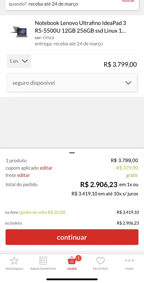 Imagen na descrição da promoção