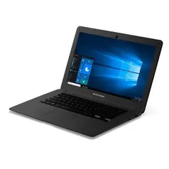 Notebook Legacy com licença perpétua Microsoft Office, Intel Quad Core Atom Z8350, RAM 2GB, 64GB (32+32SD) , 14" HD W10, Multilaser - R$799