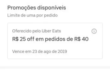 [Usuários selecionados] R$ 25 OFF em compras acima de R$40