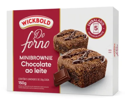 Mini Brownie Chocolate ao Leite Pack Wb 150g