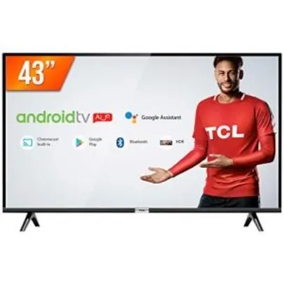 Smart TV LED 43" Android, Full HD com Conversor Digital Wi-Fi Bluetooth 1 USB 2 HDMI R$1661