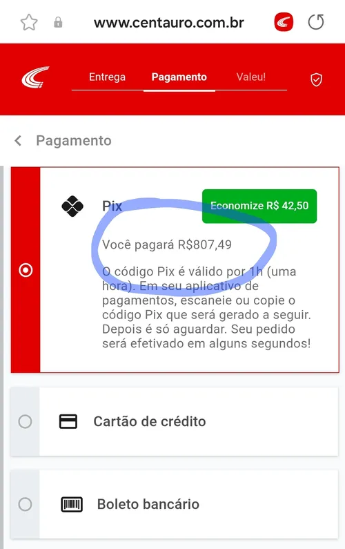 Imagem na descrição da promoção