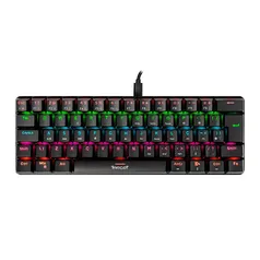 Teclado Mecanico Gamer TGT Sherman Compacto, Rainbow, ABNT2, Switch Azul, Preto, TGT-SHTKL-RBW01