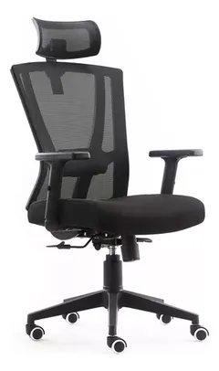 Cadeira de escritório Duoffice DU388 gamer ergonômica  preta com estofado de espuma