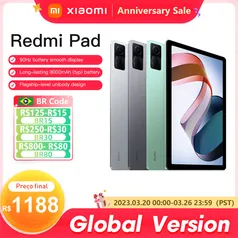 Tablet Xiaomi Redmi Pad Versão Global 128GB