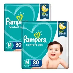 Kit Fralda Pampers Confort Sec M 160 Unidades