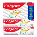 Kit Creme Dental Colgate Total 12 Clean Mint 90g 4 Unidades | R$17