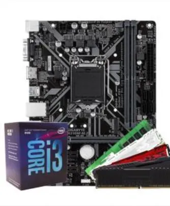 Pichau Kit Upgrade, I3-8100, Gigabyte H310M M.2 DDR4, 8GB DDR4 2133MHZ R$1.429