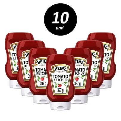 Kit com 10 Ketchup Heinz Tradicional 397g