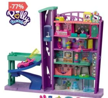 Playset e Mini Boneca - Polly Pocket - Pollyville - Mega Shopping - Mattel