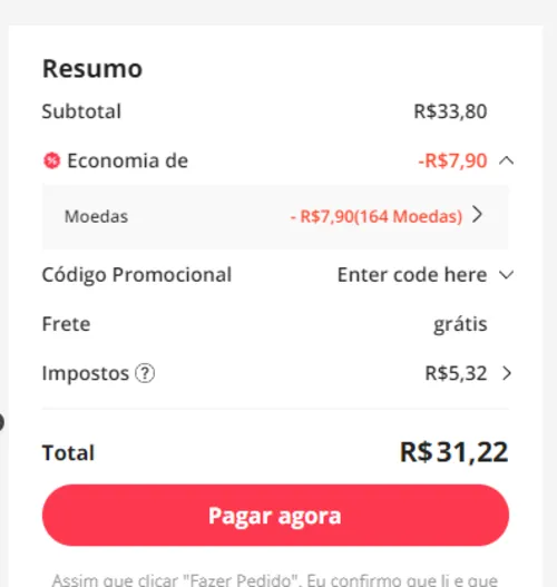 Imagem na descrição da promoção