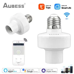 Adaptador e27 Tuya wi fi inteligente lâmpadas led suporte da lâmpada base AC85 250V