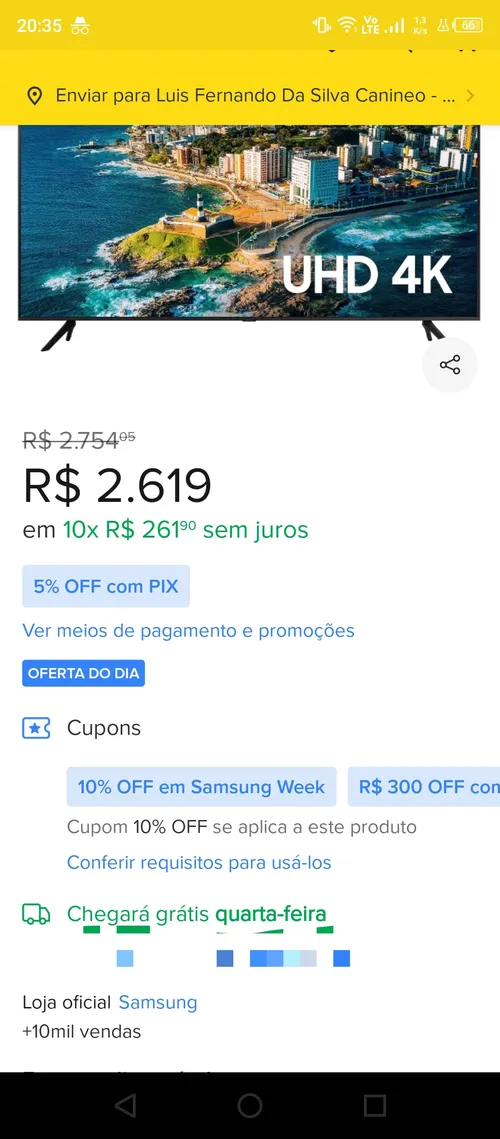 Imagem na descrição da promoção