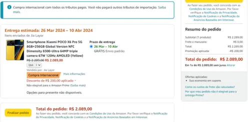 Imagem na descrição da promoção