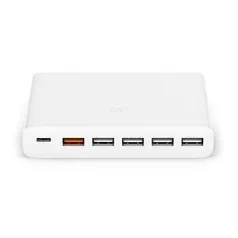 Xiaomi 5 x USB-A 1 x USB-C 60W QC3.0 Fast Charger - WHITE por R$94