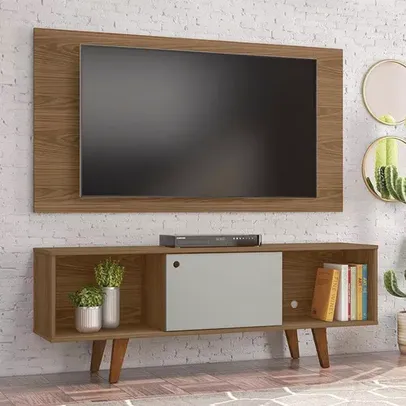 Rack com Painel para TV até 42 Polegadas Salah 135 cm - MARROM CHOCOLATE