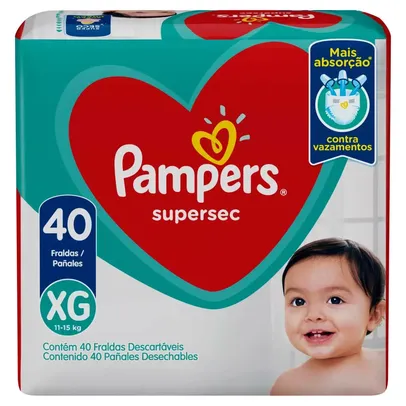 Fralda Pampers Supersec XG 40 Unidades