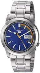  Relógio masculino automático Seiko SNKK27 Seiko 5 de aço inoxidável.
