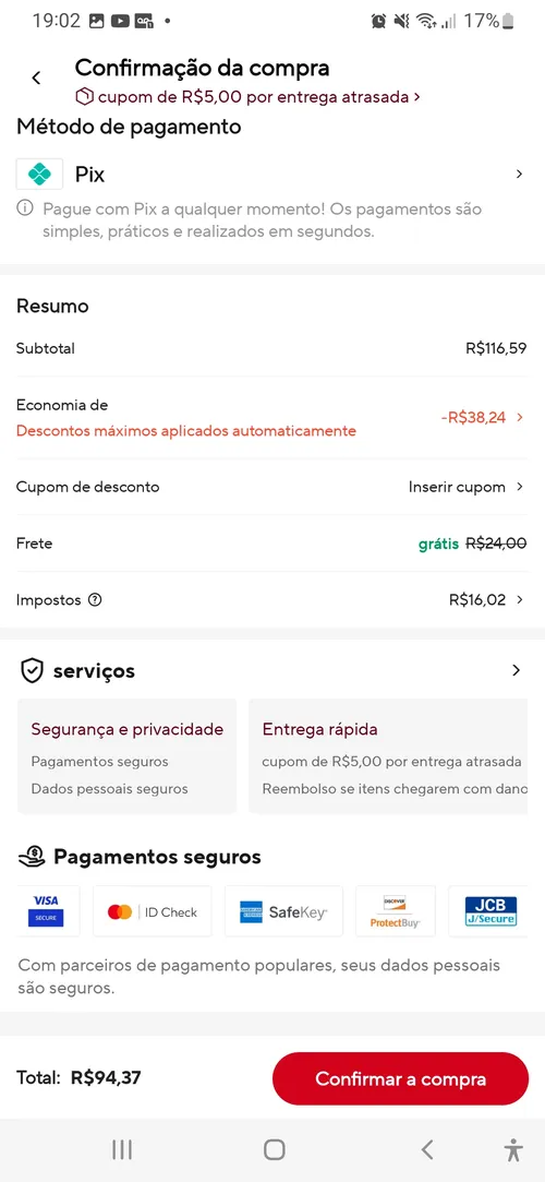 Imagem na descrição da promoção