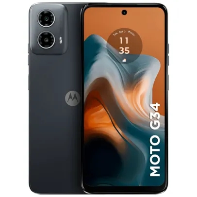 Smartphone Motorola Moto G34 5G 128GB, Tela 6.5 120Hz, Câmera 50MP, NFC, e-SIM, Áudio Estéreo, Impressão Digital, Snapdragon® 695